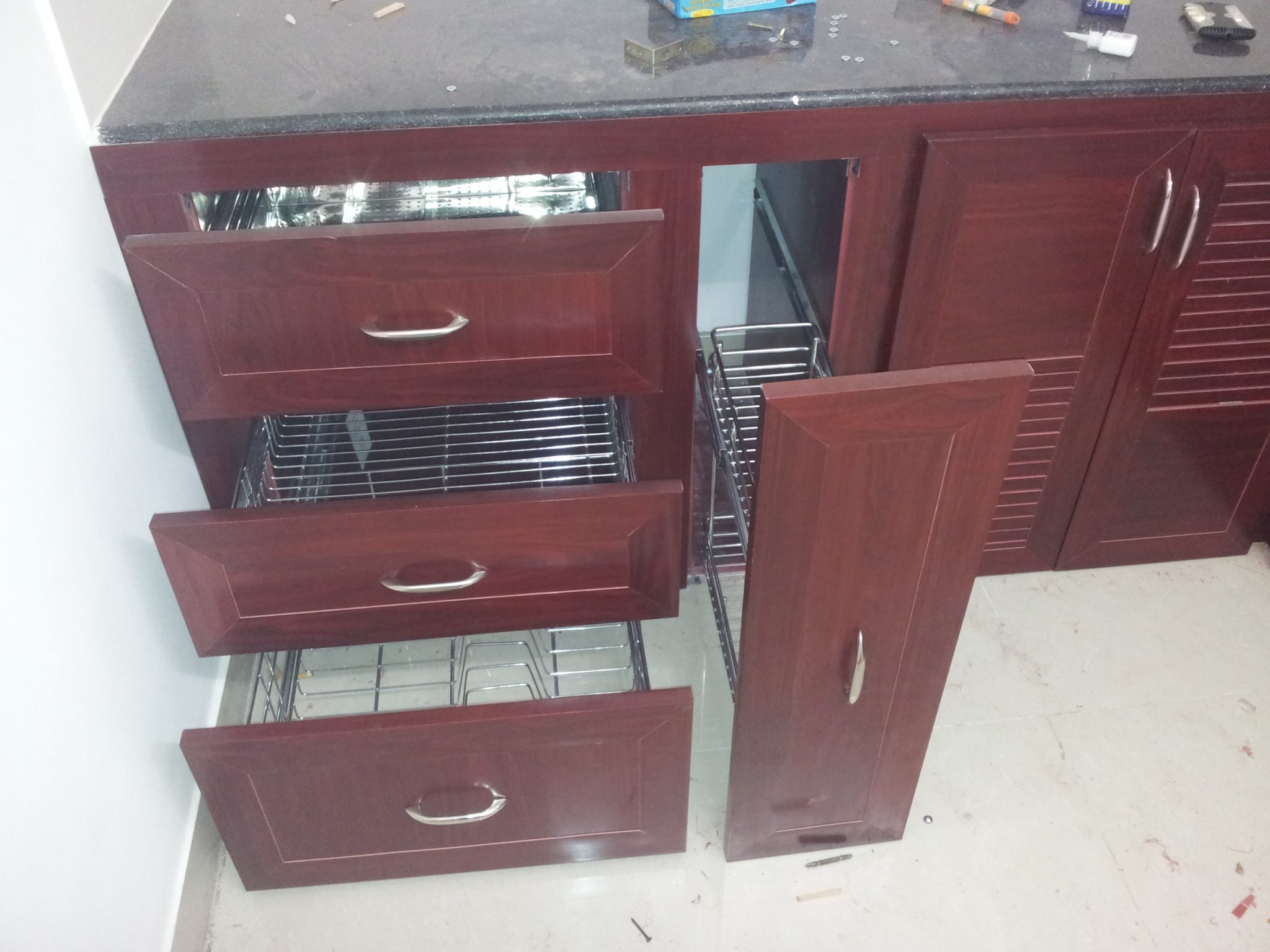 PVC Modular Kitchen cabinets coimbatore - Redme Interiors
